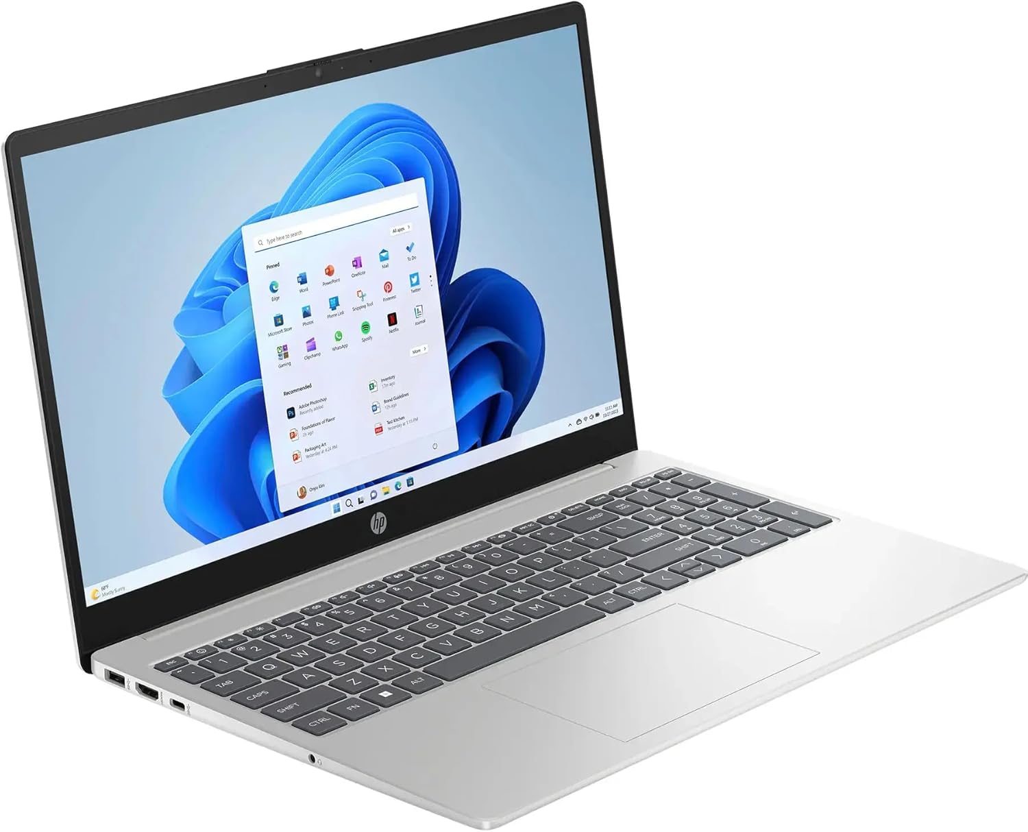 HP Laptop 2025 | 15-fd000 | Pantalla táctil LED de 15.6" HD 1366x768 45% NTSC | Intel 6-Core i3-1315U 4.5 GHz | 16 GB DDR4 RAM | SSD 512 GB NVMe