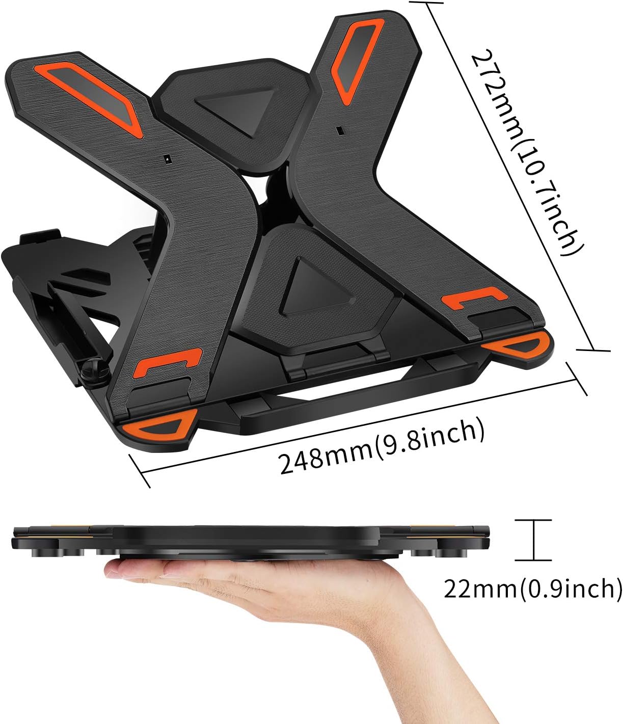 Soporte ergonómico ajustable para laptop KENTEVIN (con rotación 360° y soporte para teléfono)