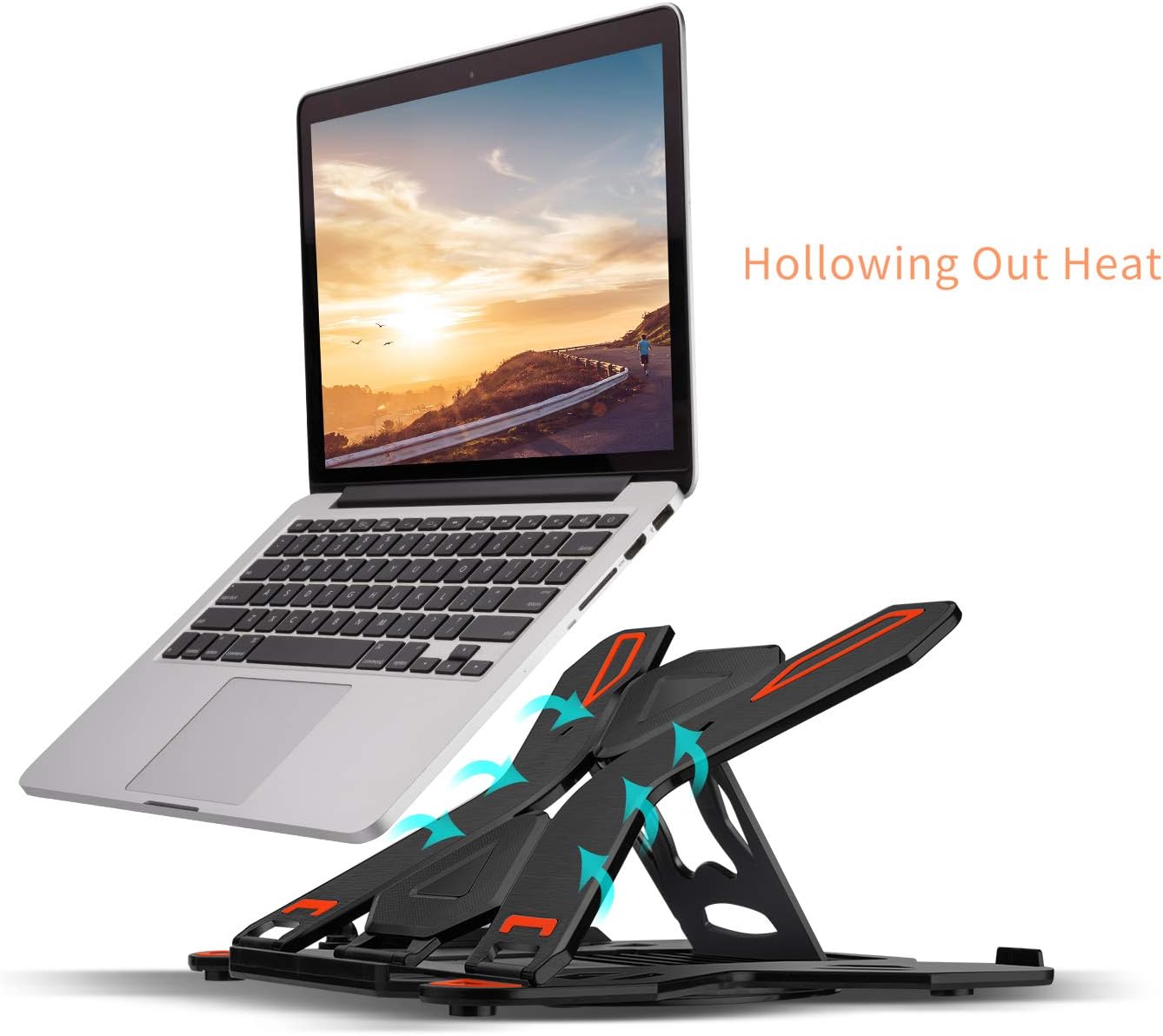 Soporte ergonómico ajustable para laptop KENTEVIN (con rotación 360° y soporte para teléfono)